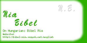 mia bibel business card